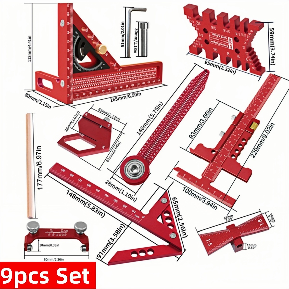9pcs/10pcs Woodworking Measuri - огляд і ціна Woodworking Plans Free