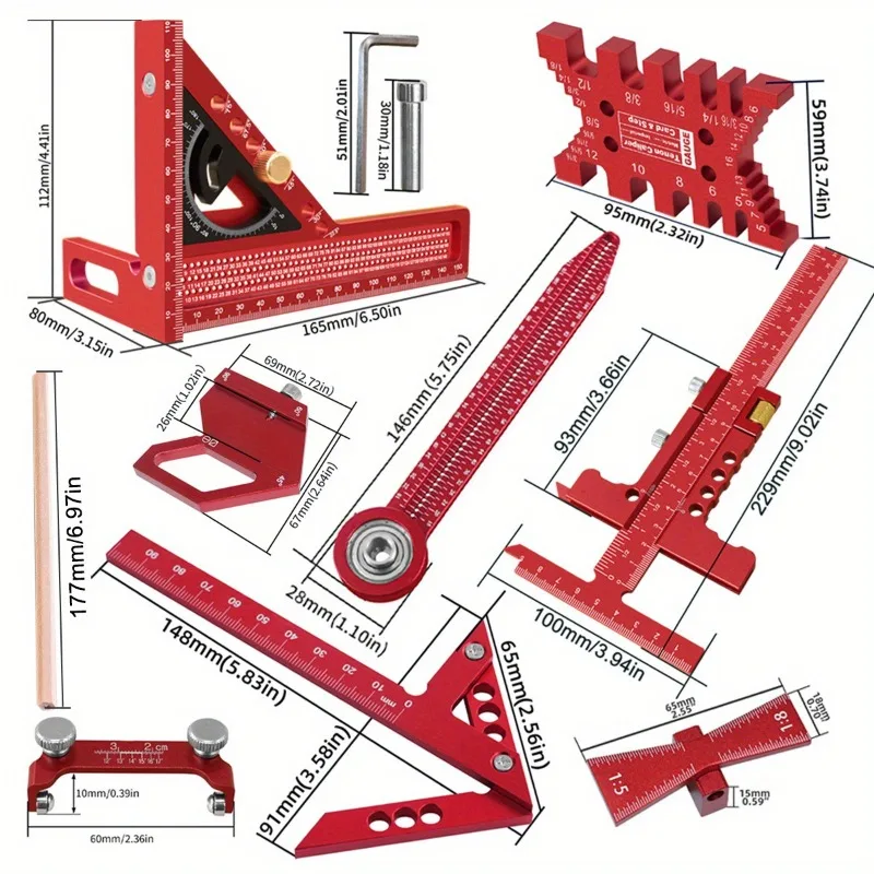 10‑Pcs Woodworking Layout Meas - огляд і ціна Woodworking Plans Free