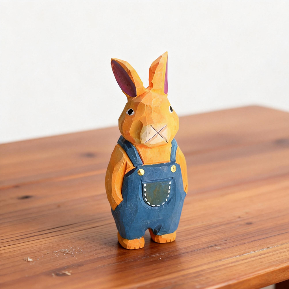 Hand Carved Wooden Rabbit Figu - огляд і ціна Woodworking Rabbet